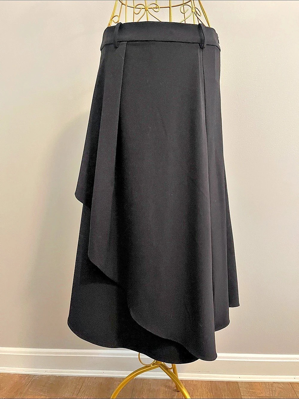 Halogen Layered Midi Skirt in Black Size Small Like New
